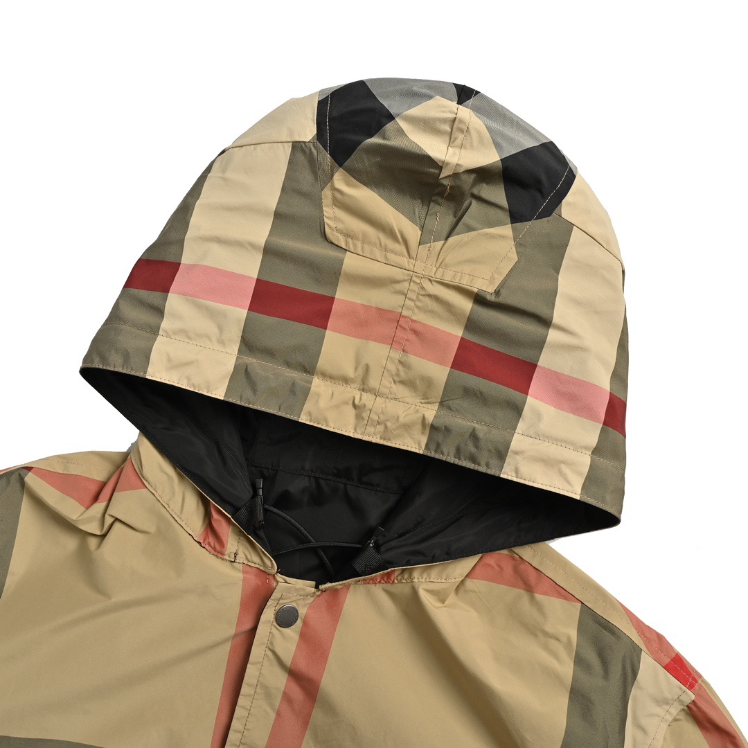 Burberry/巴宝莉 经典大格纹双面穿风衣夹克外套 B