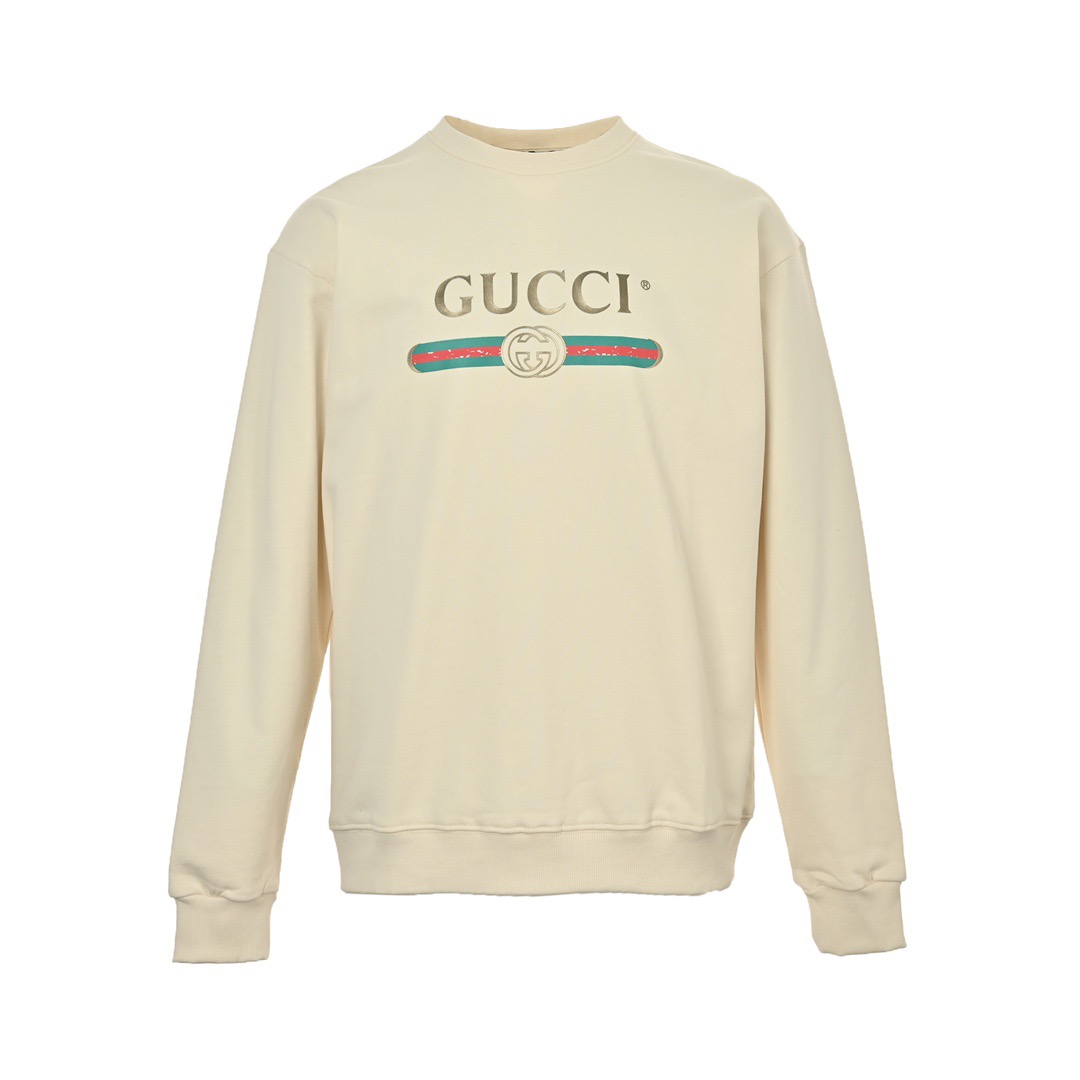 Gucci/古驰 24Fw 后背小黄鸭印花圆领卫衣