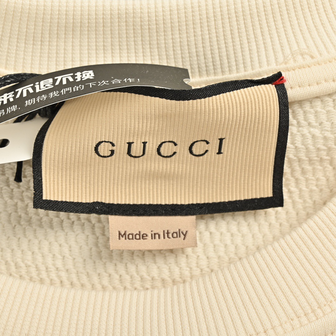 Gucci/古驰 24Fw 后背小黄鸭印花圆领卫衣