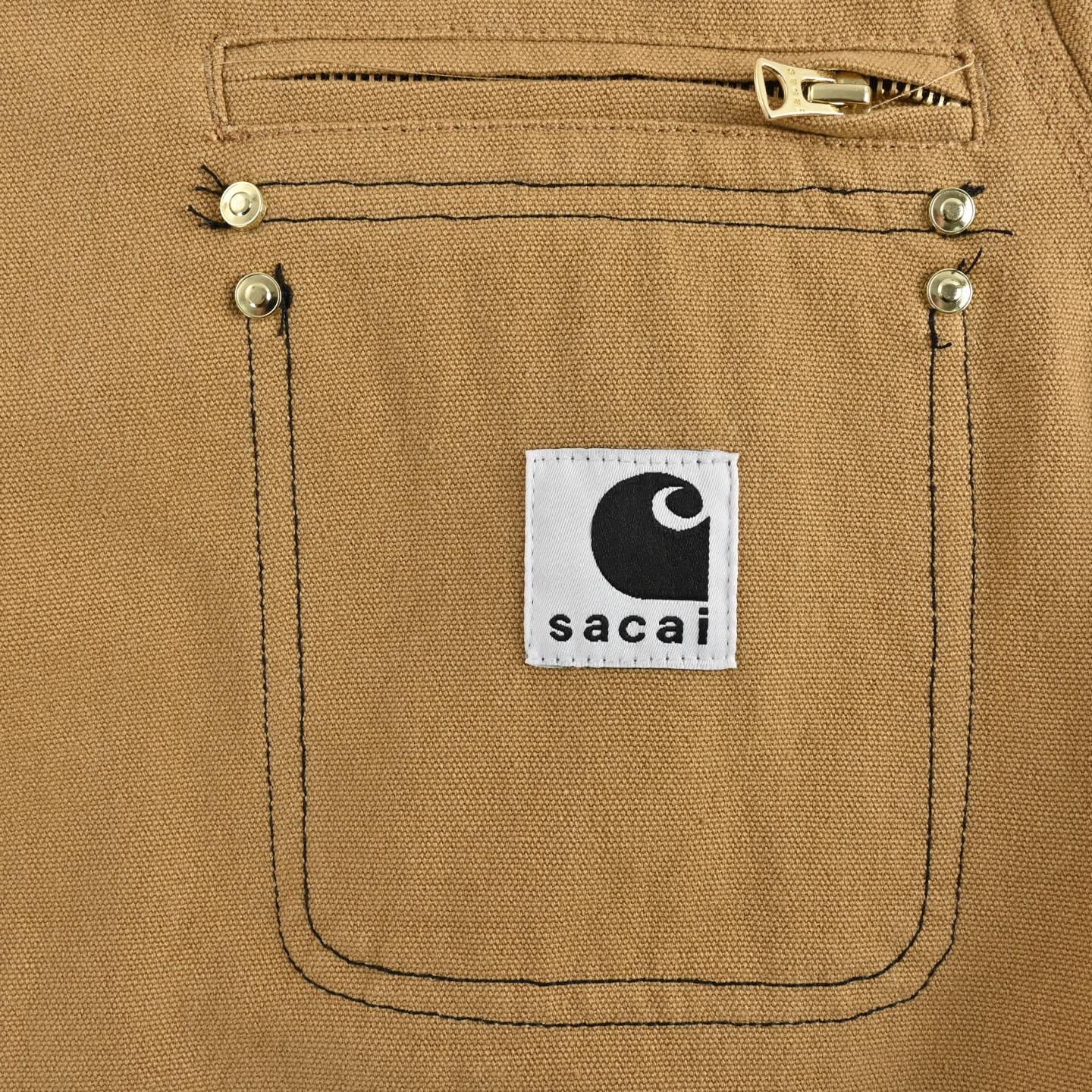 CARHARTT & SACAI 24Fw 卡哈特小标双面穿夹克外套 卡其黑/蓝黑