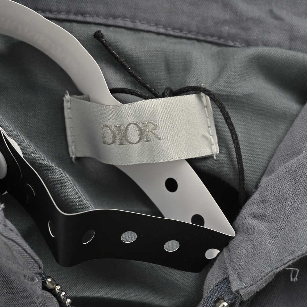 Dior & Stone Island 石头岛联名刺绣字母连帽风衣外套