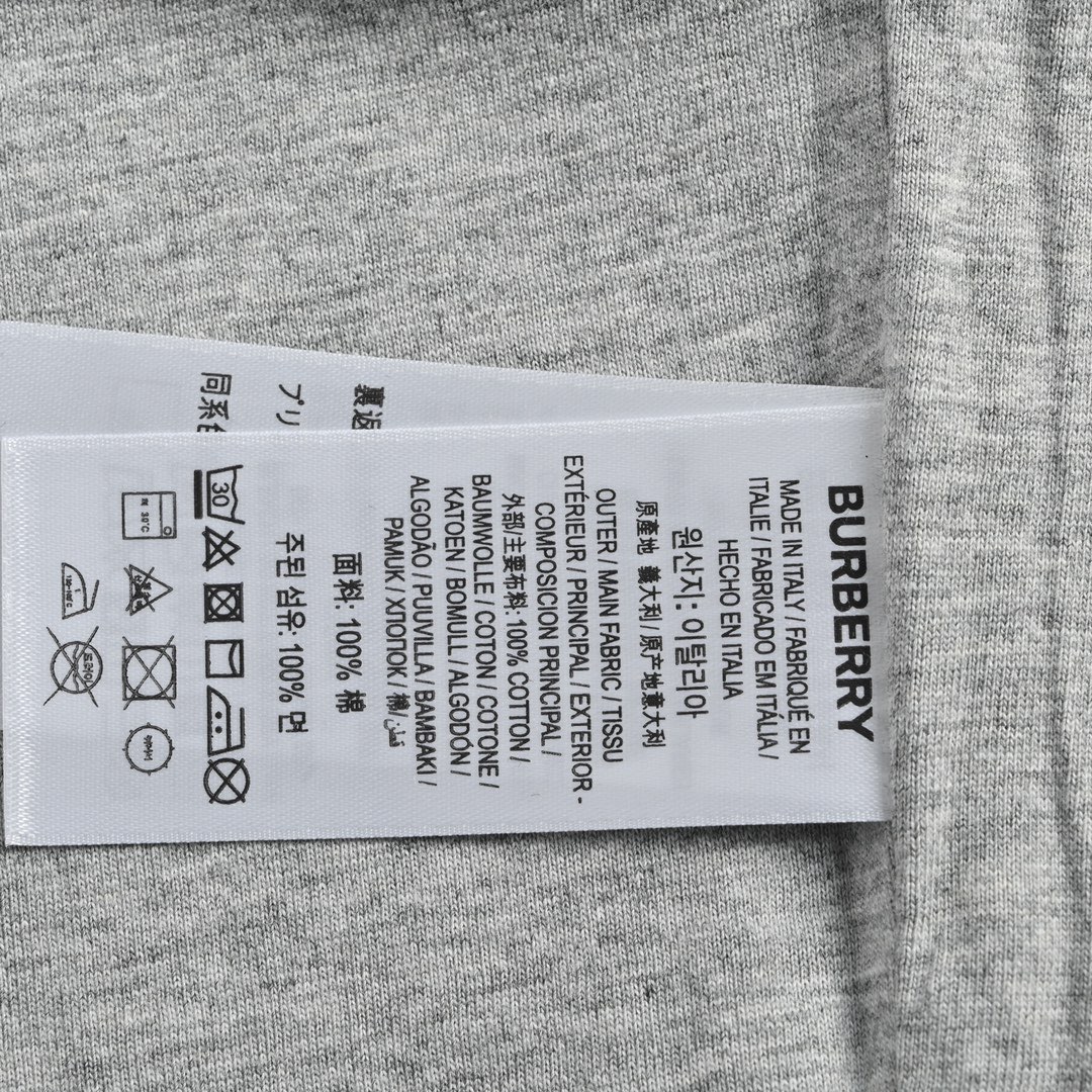 Burberry/巴宝莉 20Fw 刺绣TB格纹拼接拉链卫衣外套