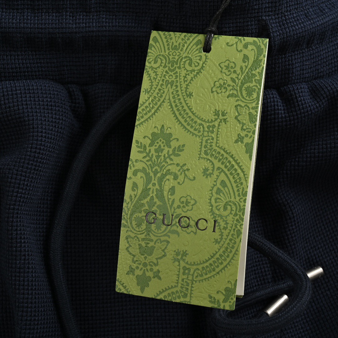 Gucci/古驰 24Fw 刺绣徽标拼接束脚长裤-Chinese UA Cheap High Quatity Brand Clothes Bags handbags Sneakers wholesale wholesaler seller from China Factory suppliers Fashion Clothing Shoes best Quality Beautiful Price Gucci/古驰 24Fw 刺绣徽标拼接束脚长裤