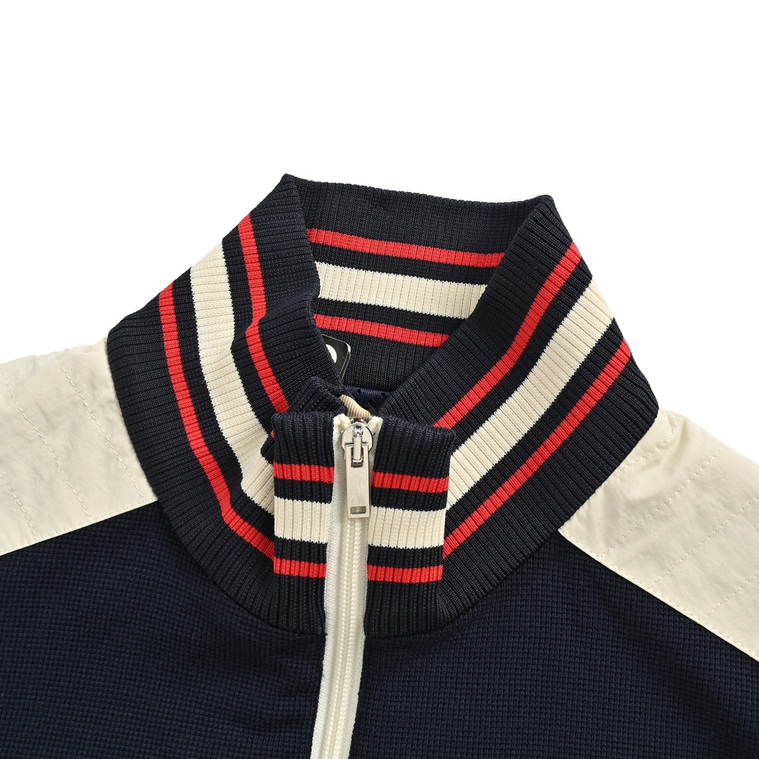 Gucci/古驰 24Fw 刺绣徽标拼接拉链外套-Chinese UA Cheap High Quatity Brand Clothes Bags handbags Sneakers wholesale wholesaler seller from China Factory suppliers Fashion Clothing Shoes best Quality Beautiful Price Gucci/古驰 24Fw 刺绣徽标拼接拉链外套