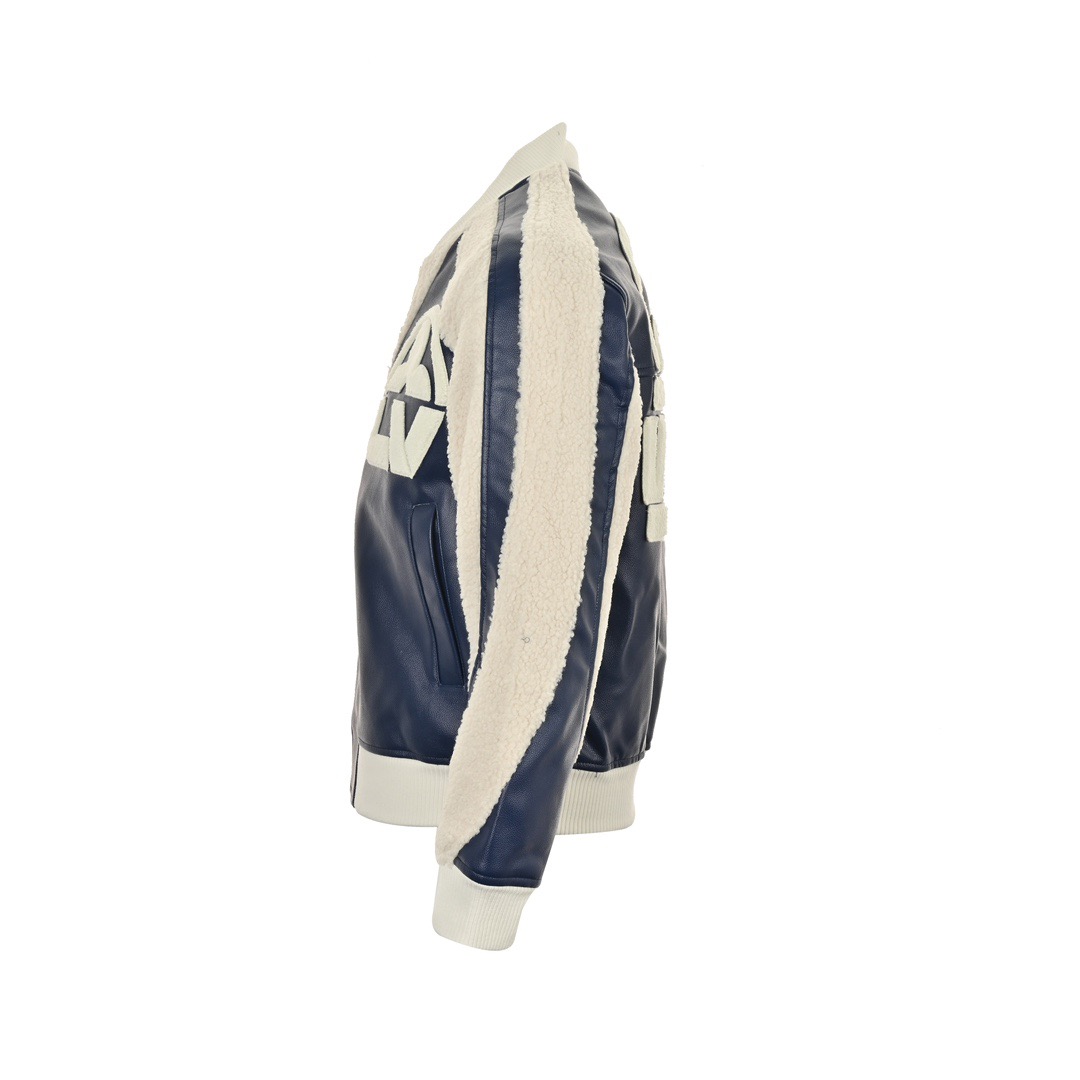 Louis Vuitton/路易威登 23Fw 贴布老花羊羔绒拼接棒球服外套-Chinese UA Cheap High Quatity Brand Clothes Bags handbags Sneakers wholesale wholesaler seller from China Factory suppliers Fashion Clothing Shoes best Quality Beautiful Price Louis Vuitton/路易威登 23Fw 贴布老花羊羔绒拼接棒球服外套