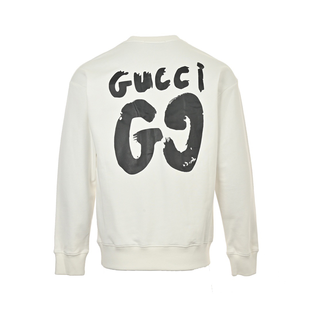 Gucci/古驰 24Fw 手绘涂鸦字母logo圆领卫衣-Chinese UA Cheap High Quatity Brand Clothes Bags handbags Sneakers wholesale wholesaler seller from China Factory suppliers Fashion Clothing Shoes best Quality Beautiful Price Gucci/古驰 24Fw 手绘涂鸦字母logo圆领卫衣