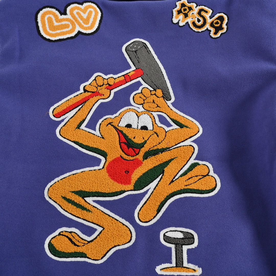 Louis Vuitton/路易威登 22Fw 毛巾绣字母青蛙棒球服外套-Chinese UA Cheap High Quatity Brand Clothes Bags handbags Sneakers wholesale wholesaler seller from China Factory suppliers Fashion Clothing Shoes best Quality Beautiful Price Louis Vuitton/路易威登 22Fw 毛巾绣字母青蛙棒球服外套