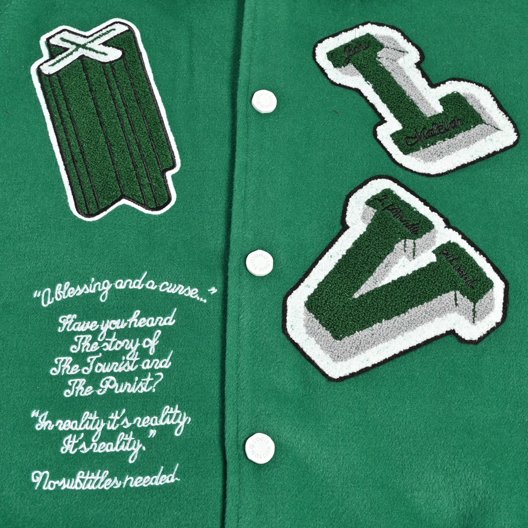 Louis Vuitton/路易威登 21ss 绿野仙踪棒球服夹克外套-Chinese UA Cheap High Quatity Brand Clothes Bags handbags Sneakers wholesale wholesaler seller from China Factory suppliers Fashion Clothing Shoes best Quality Beautiful Price Louis Vuitton/路易威登 21ss 绿野仙踪棒球服夹克外套