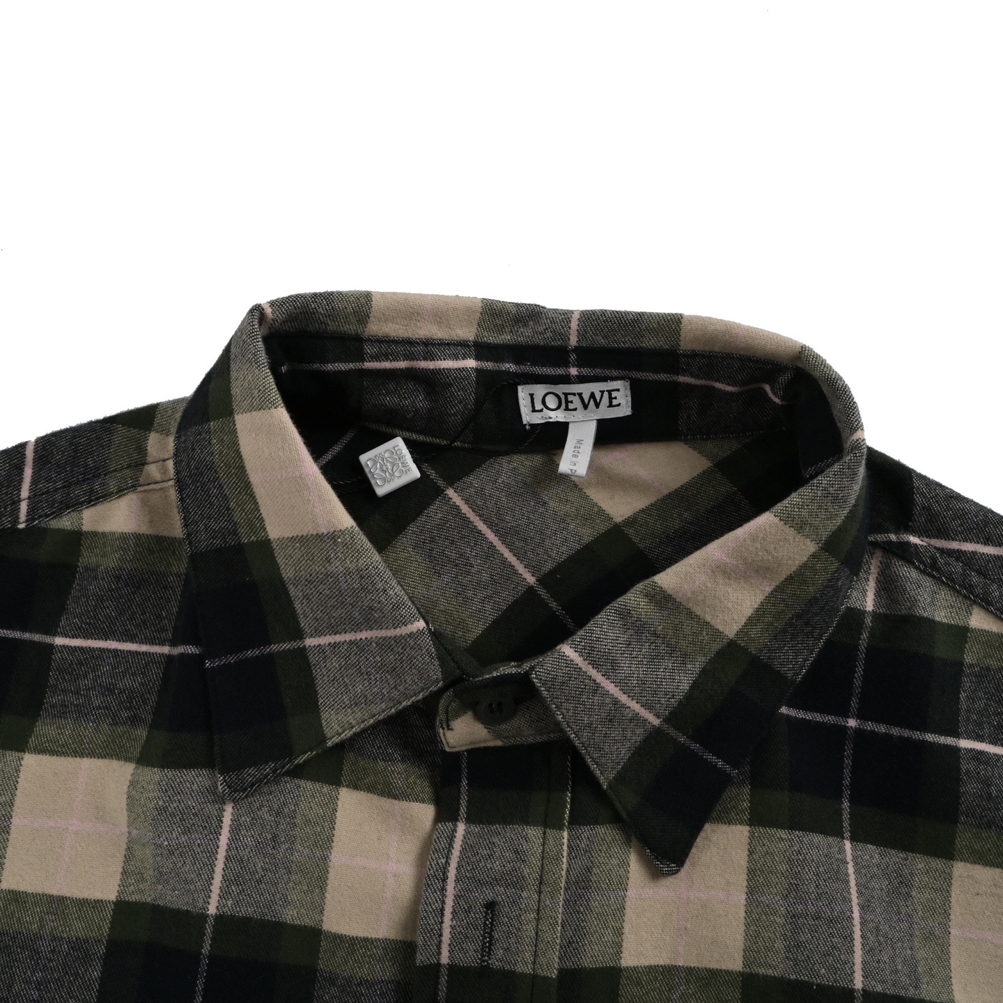 Loewe/罗意威 25ss 袖口皮革格纹衬衫外套-Chinese UA Cheap High Quatity Brand Clothes Bags handbags Sneakers wholesale wholesaler seller from China Factory suppliers Fashion Clothing Shoes best Quality Beautiful Price Loewe/罗意威 25ss 袖口皮革格纹衬衫外套