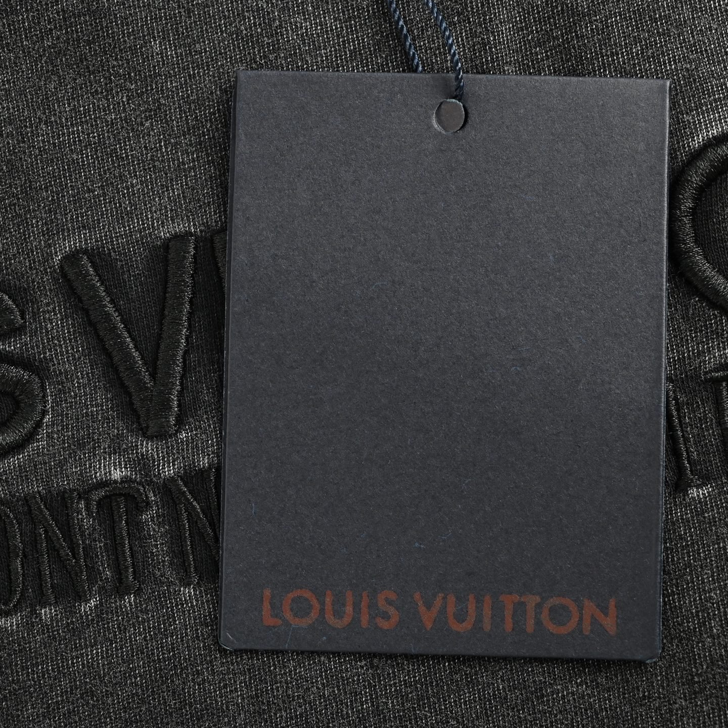 Louis Vuitton/路易威登 25ss 刺绣字母水洗做旧短袖