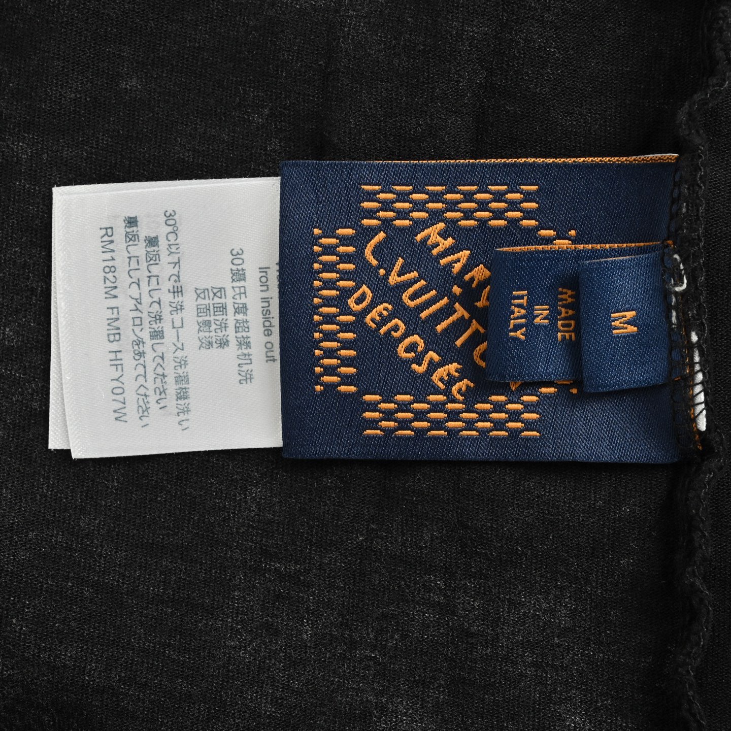 Louis Vuitton/路易威登 25ss 刺绣字母水洗做旧短袖