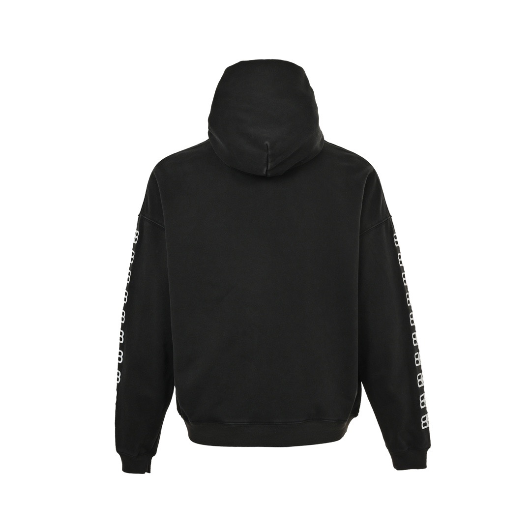 Balenciaga/巴黎世家 双B刺绣水洗连帽卫衣