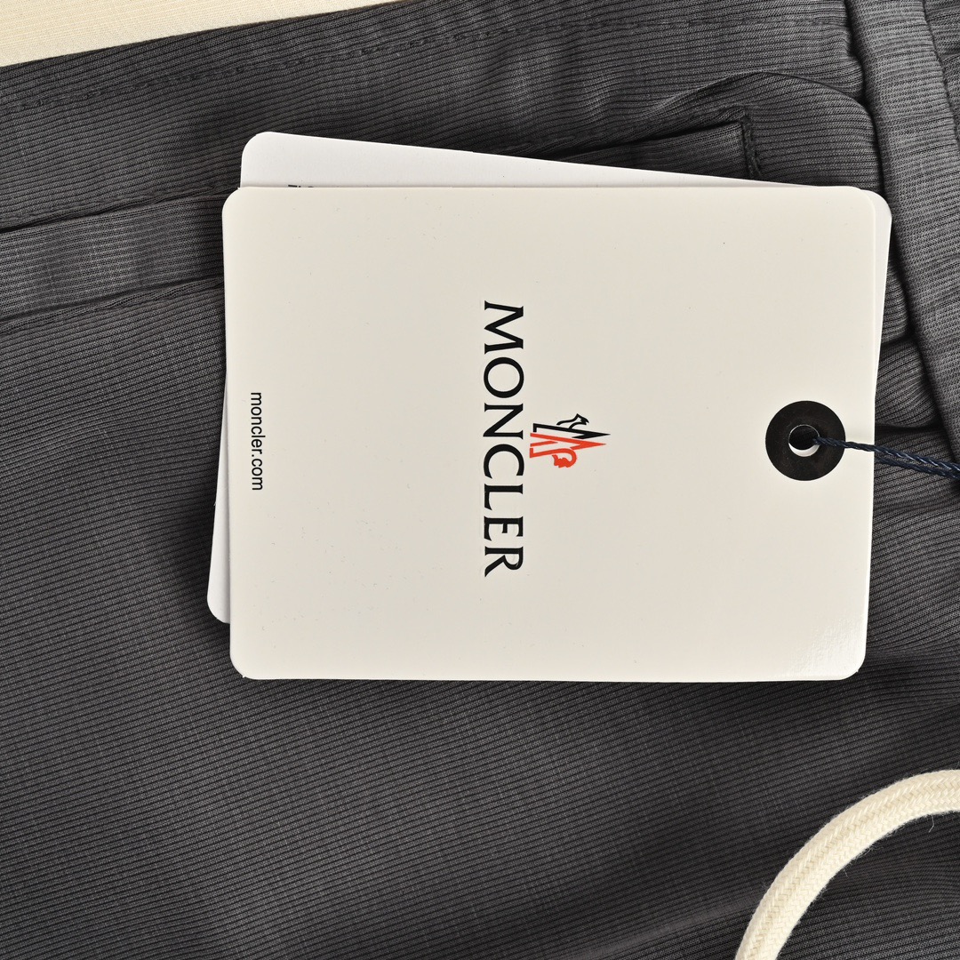 MONCLER/蒙口 24Fw 侧边织带徽标长裤 品牌logo徽标刺绣