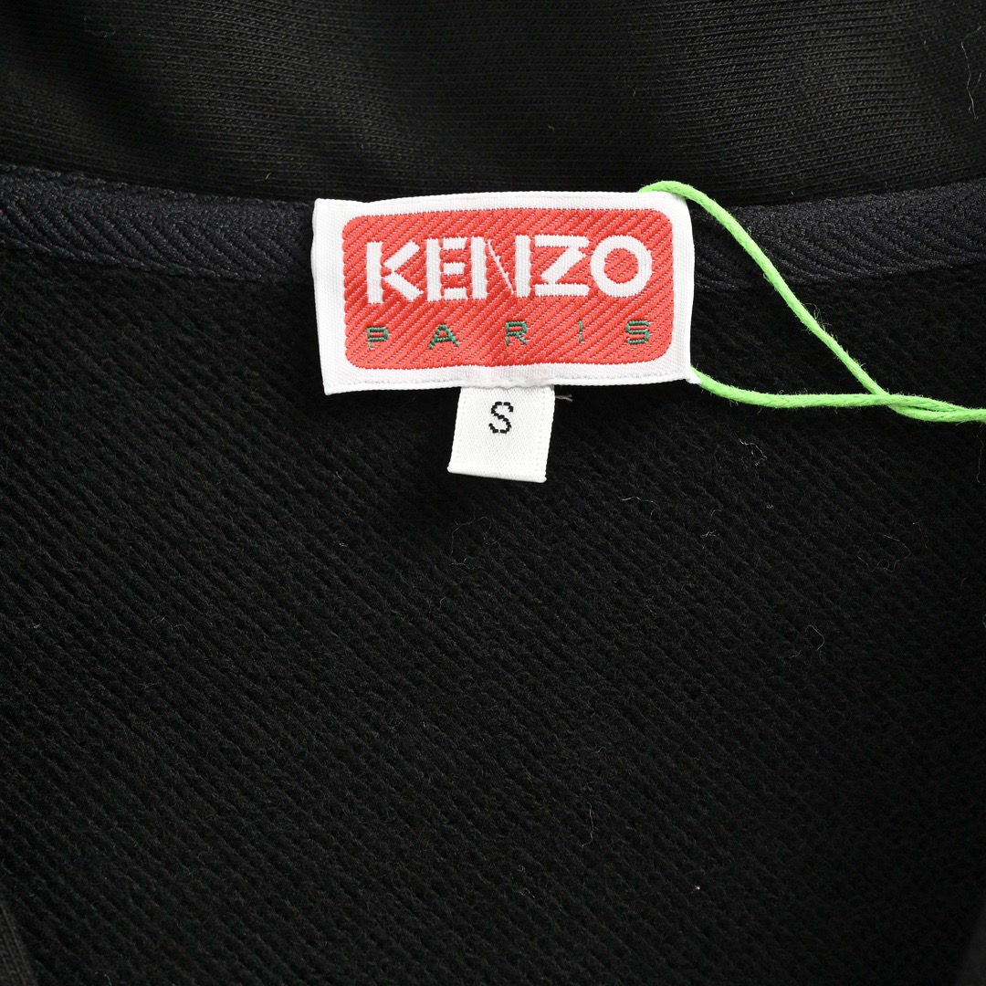 Kenzo/高田贤三 23Fw 老虎花朵植绒图案卫衣开衫