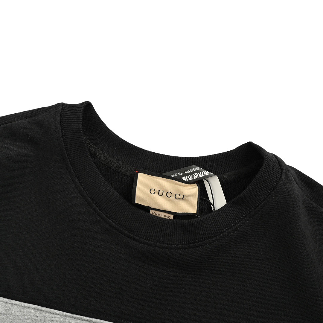 Gucci/古驰 24Fw 双G字母拼色圆领卫衣-Chinese UA Cheap High Quatity Brand Clothes Bags handbags Sneakers wholesale wholesaler seller from China Factory suppliers Fashion Clothing Shoes best Quality Beautiful Price Gucci/古驰 24Fw 双G字母拼色圆领卫衣