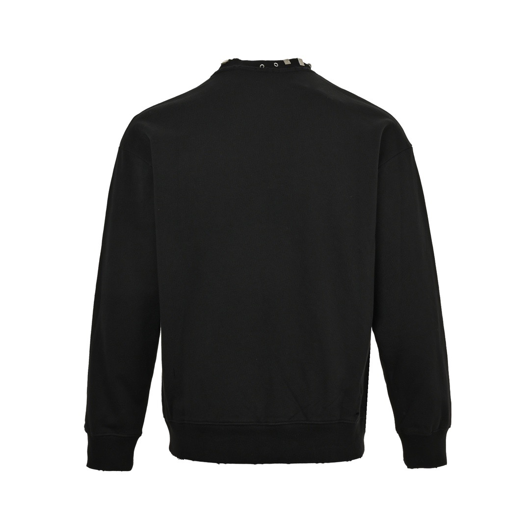 Balenciaga/巴黎世家 24Fw 领口穿刺环扣铆钉圆领卫衣