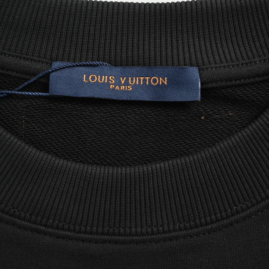 Louis Vuitton/路易威登 24Fw 皮标字母刺绣圆领卫衣