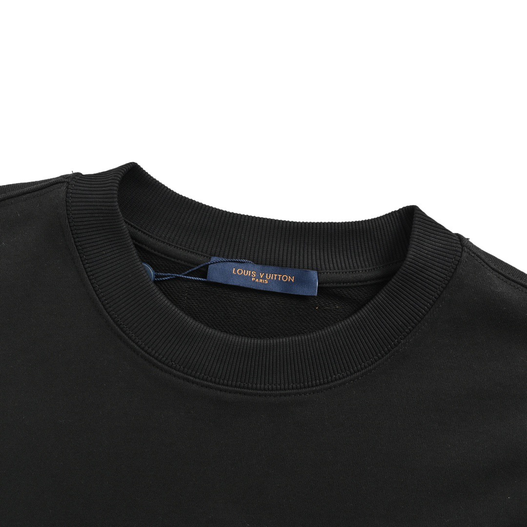 Louis Vuitton/路易威登 24Fw 皮标字母刺绣圆领卫衣