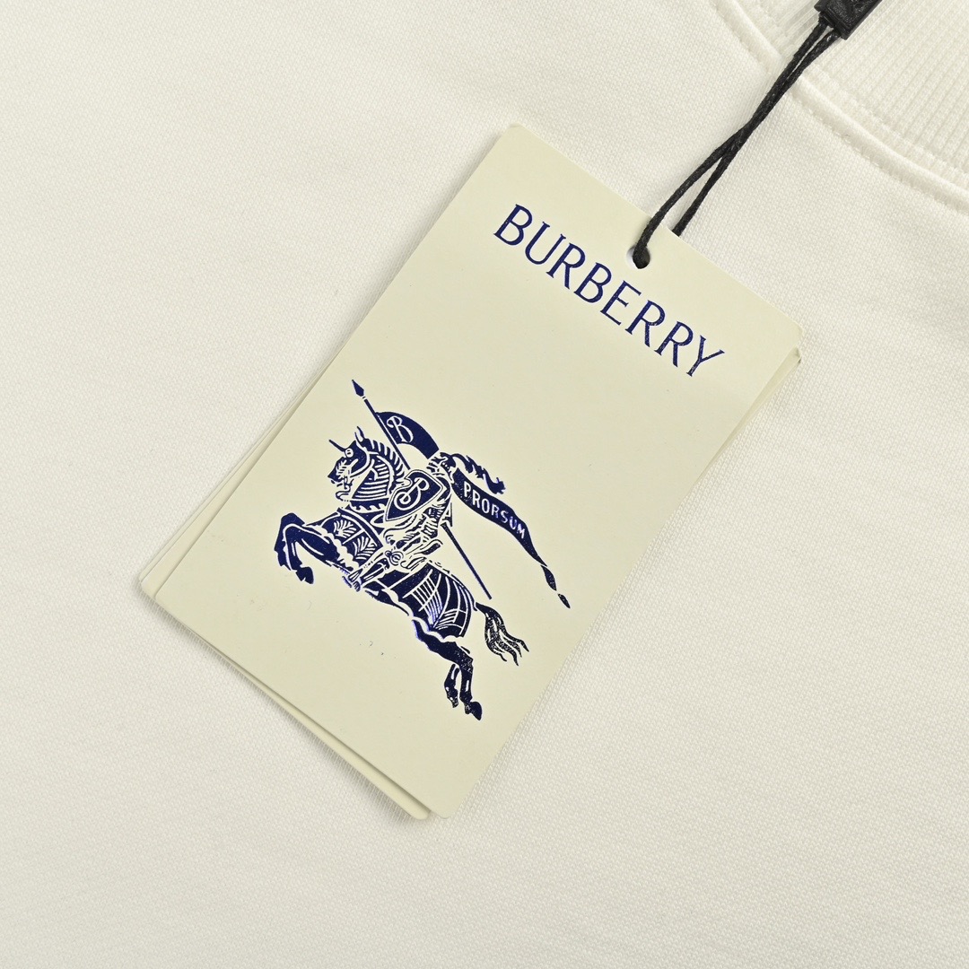 Burberry/巴宝莉 24Fw 下摆刺绣战马圆领卫衣