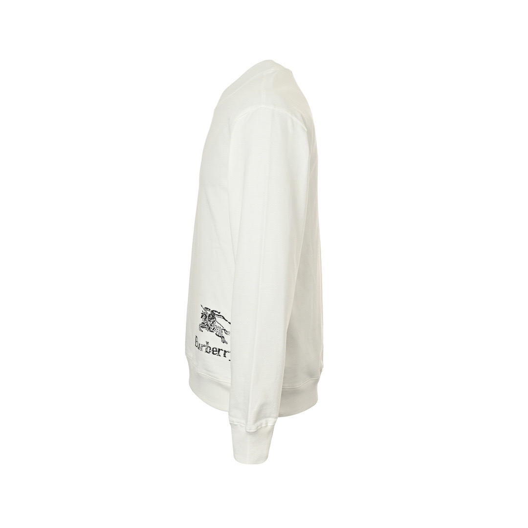 Burberry/巴宝莉 24Fw 下摆刺绣战马圆领卫衣