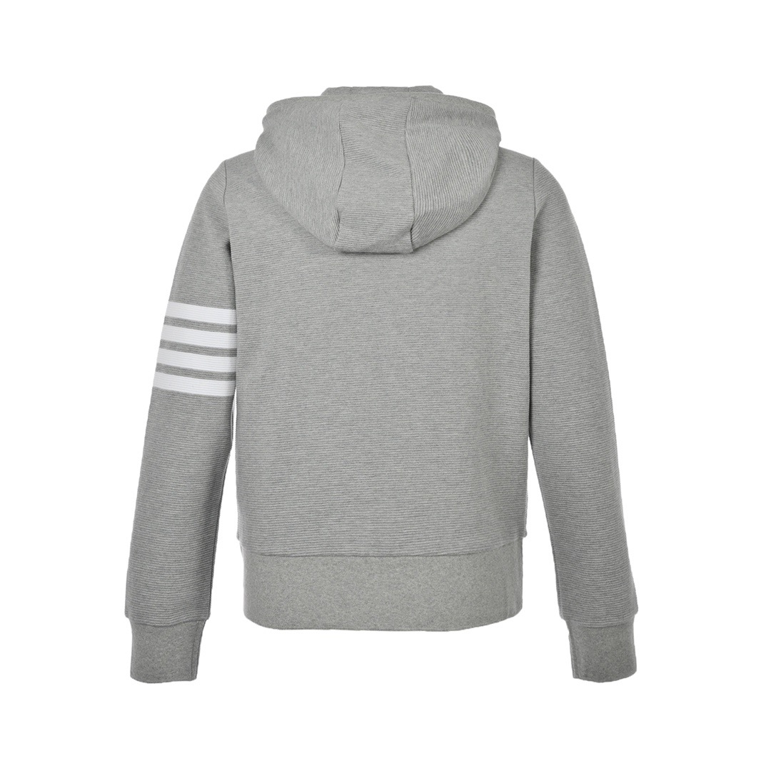 Thom Browne /汤姆布朗 22Fw 水波纹拉链卫衣外套