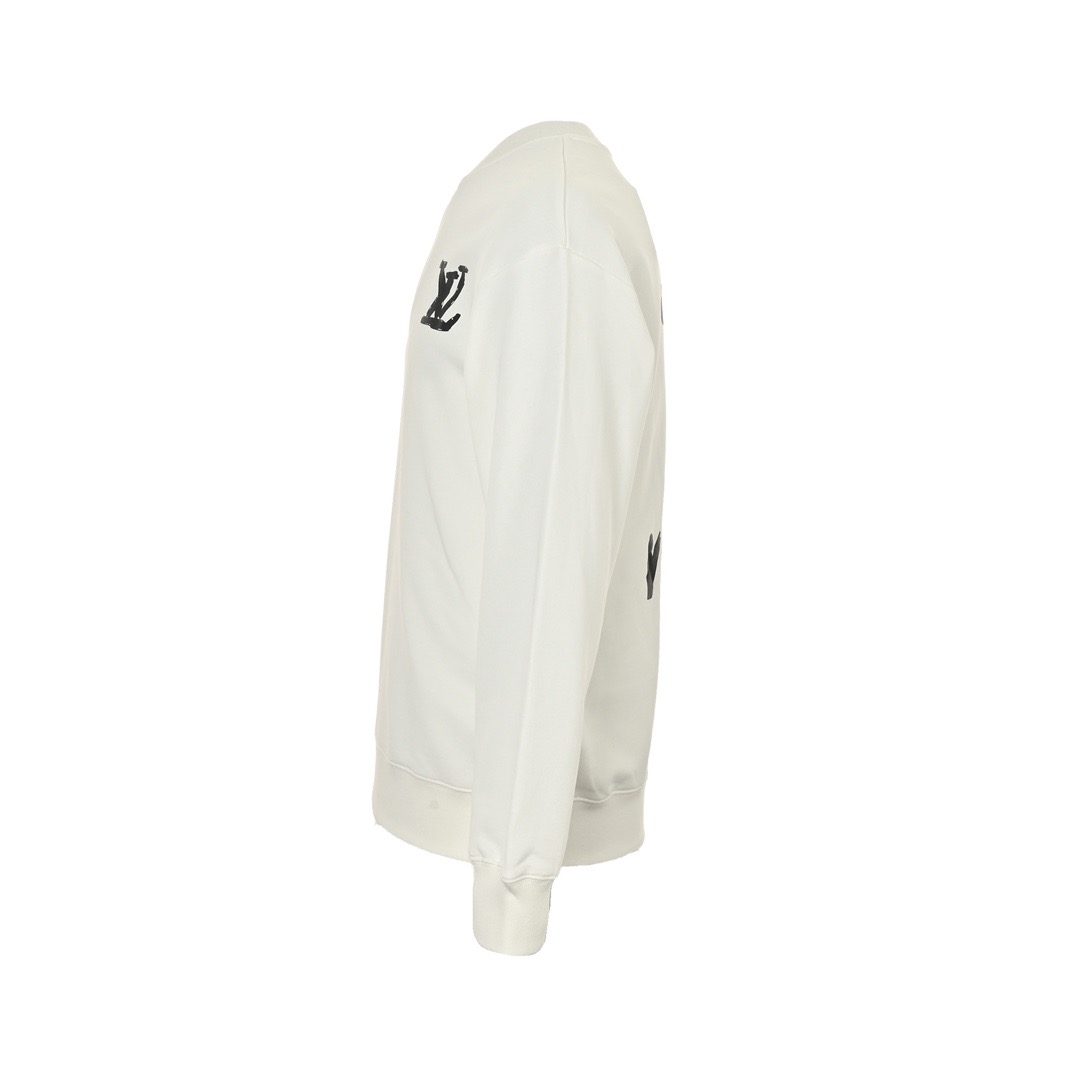 Louis Vuitton/路易威登 24Fw 手绘涂鸦字母logo圆领卫衣