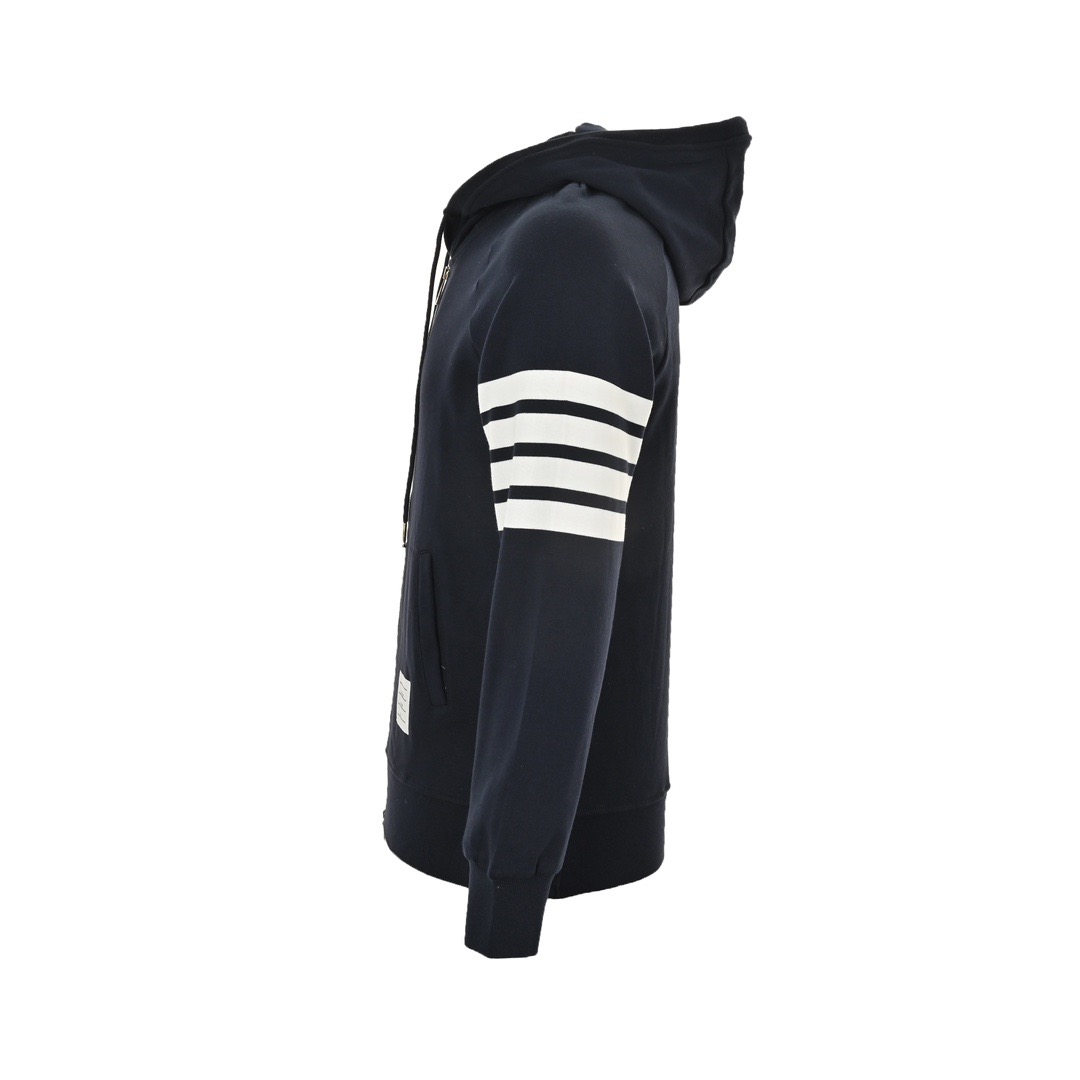 Thom Browne/汤姆布朗 经典色织四杠拉链卫衣外套 领口三角单独横机摇-Chinese UA Cheap High Quatity Brand Clothes Bags handbags Sneakers wholesale wholesaler seller from China Factory suppliers Fashion Clothing Shoes best Quality Beautiful Price Thom Browne/汤姆布朗 经典色织四杠拉链卫衣外套 领口三角单独横机摇