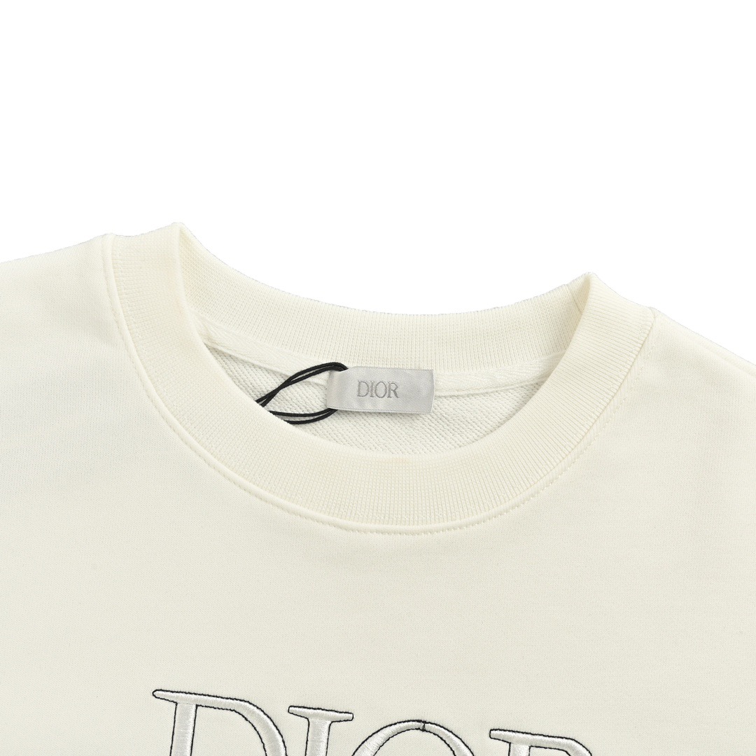 Dior/迪奥 24Fw 刺绣别针字母圆领卫衣 黑色 白色-Chinese UA Cheap High Quatity Brand Clothes Bags handbags Sneakers wholesale wholesaler seller from China Factory suppliers Fashion Clothing Shoes best Quality Beautiful Price Dior/迪奥 24Fw 刺绣别针字母圆领卫衣 黑色 白色