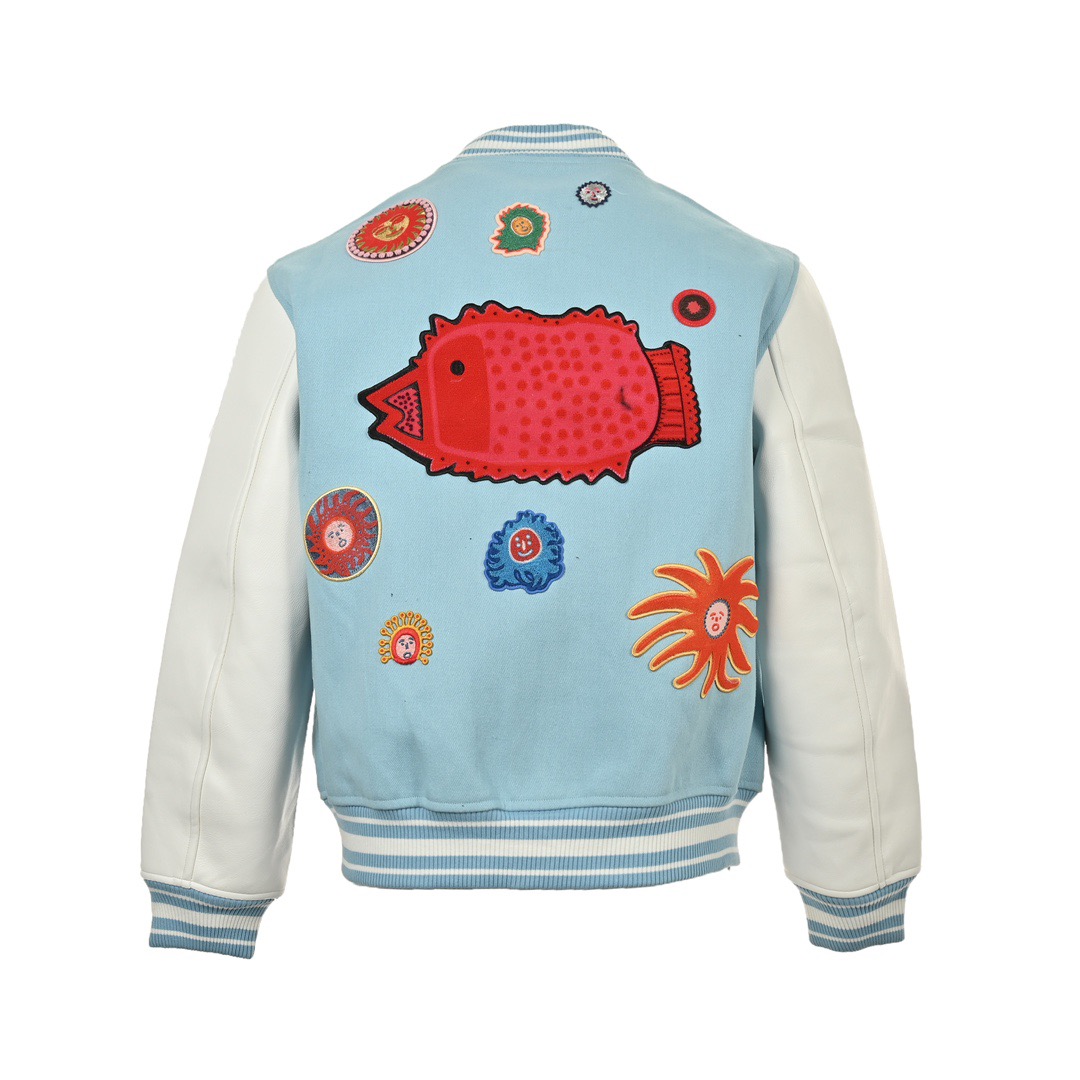 Louis Vuitton/路易威登 24Fw 草间弥生联名太阳鱼棒球服外套-Chinese UA Cheap High Quatity Brand Clothes Bags handbags Sneakers wholesale wholesaler seller from China Factory suppliers Fashion Clothing Shoes best Quality Beautiful Price Louis Vuitton/路易威登 24Fw 草间弥生联名太阳鱼棒球服外套