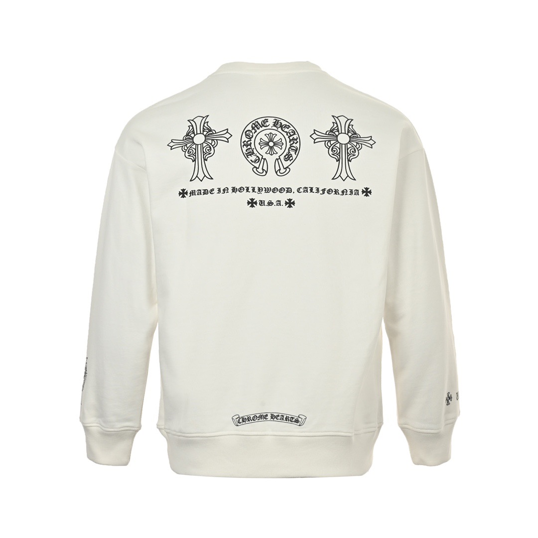 Chrome Hearts/克罗心 24Fw 经典logo印花圆领卫衣-Chinese UA Cheap High Quatity Brand Clothes Bags handbags Sneakers wholesale wholesaler seller from China Factory suppliers Fashion Clothing Shoes best Quality Beautiful Price Chrome Hearts/克罗心 24Fw 经典logo印花圆领卫衣