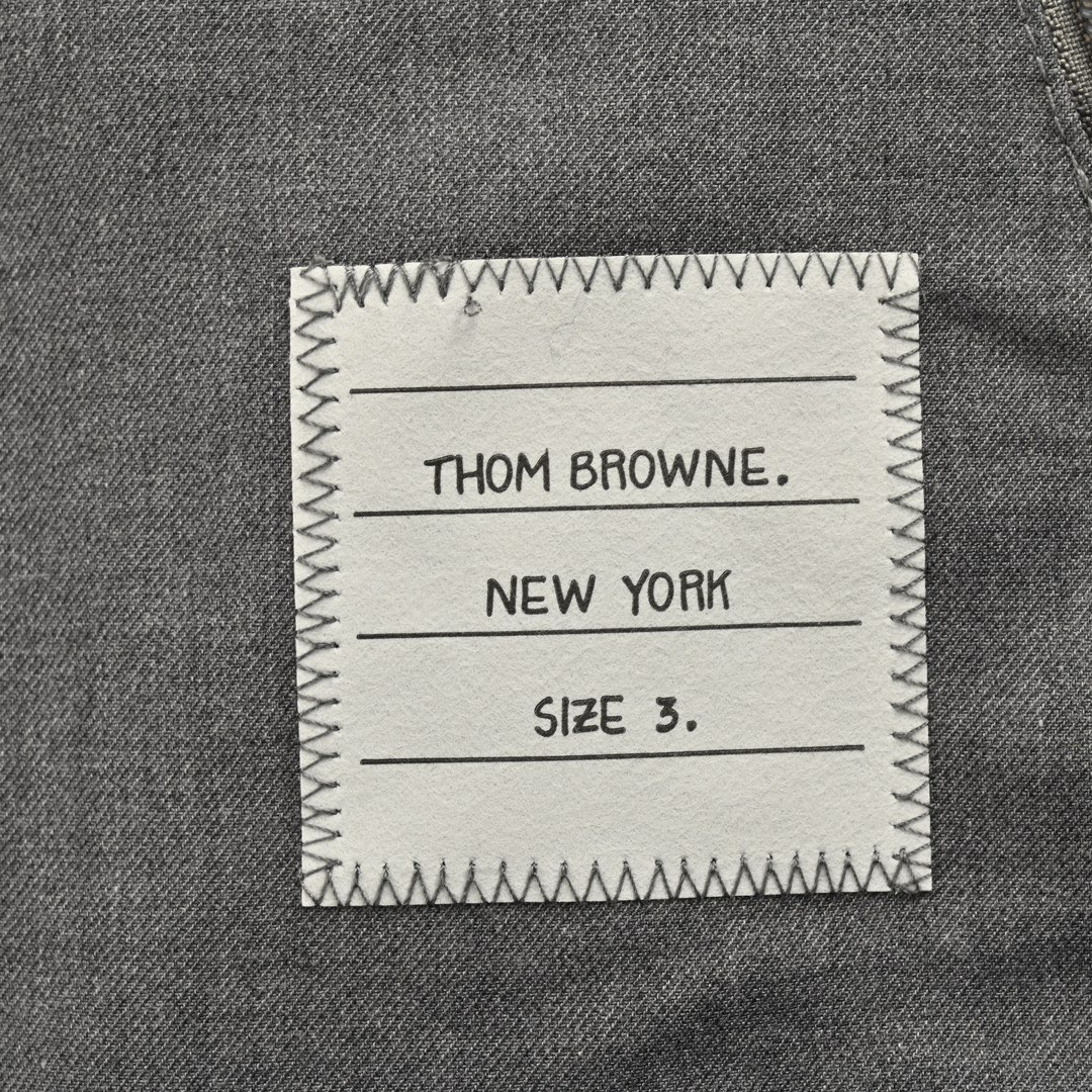 Thom Browne/汤姆布朗 色织四杠拉链风衣外套