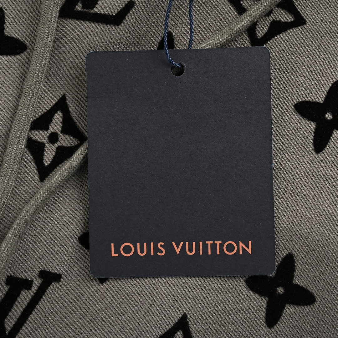 Louis Vuitton/路易威登 24Fw 满印老花植绒印花连帽卫衣-Chinese UA Cheap High Quatity Brand Clothes Bags handbags Sneakers wholesale wholesaler seller from China Factory suppliers Fashion Clothing Shoes best Quality Beautiful Price Louis Vuitton/路易威登 24Fw 满印老花植绒印花连帽卫衣
