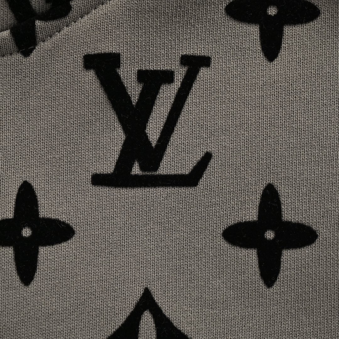 Louis Vuitton/路易威登 24Fw 满印老花植绒印花连帽卫衣-Chinese UA Cheap High Quatity Brand Clothes Bags handbags Sneakers wholesale wholesaler seller from China Factory suppliers Fashion Clothing Shoes best Quality Beautiful Price Louis Vuitton/路易威登 24Fw 满印老花植绒印花连帽卫衣
