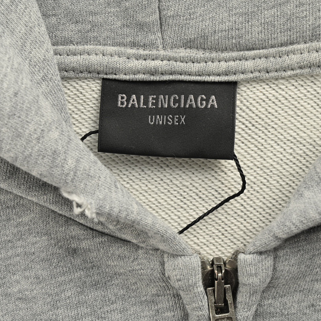 Balenciaga/巴黎世家 走秀款地球图案印花水洗做旧磨破拉链外套-Chinese UA Cheap High Quatity Brand Clothes Bags handbags Sneakers wholesale wholesaler seller from China Factory suppliers Fashion Clothing Shoes best Quality Beautiful Price Balenciaga/巴黎世家 走秀款地球图案印花水洗做旧磨破拉链外套
