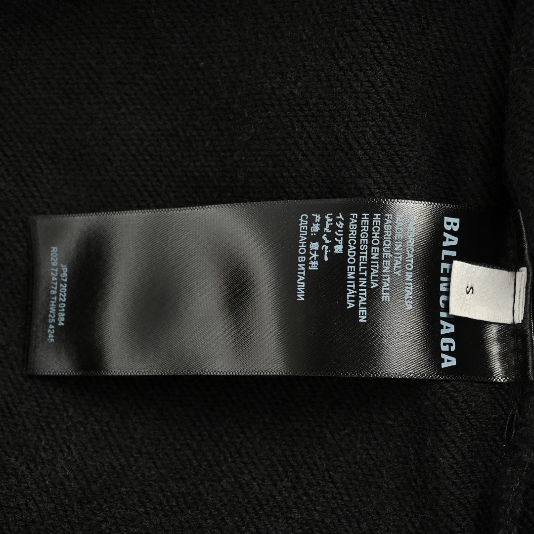 Balenciaga/巴黎世家 24Fw 双B字母印花水洗圆领卫衣-Chinese UA Cheap High Quatity Brand Clothes Bags handbags Sneakers wholesale wholesaler seller from China Factory suppliers Fashion Clothing Shoes best Quality Beautiful Price Balenciaga/巴黎世家 24Fw 双B字母印花水洗圆领卫衣