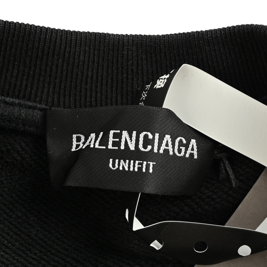 Balenciaga/巴黎世家 渐变水洗弹幕印花圆领卫衣-Chinese UA Cheap High Quatity Brand Clothes Bags handbags Sneakers wholesale wholesaler seller from China Factory suppliers Fashion Clothing Shoes best Quality Beautiful Price Balenciaga/巴黎世家 渐变水洗弹幕印花圆领卫衣