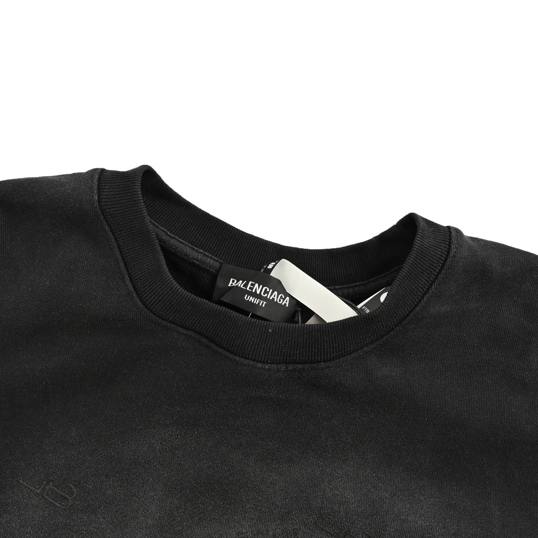 Balenciaga/巴黎世家 渐变水洗弹幕印花圆领卫衣-Chinese UA Cheap High Quatity Brand Clothes Bags handbags Sneakers wholesale wholesaler seller from China Factory suppliers Fashion Clothing Shoes best Quality Beautiful Price Balenciaga/巴黎世家 渐变水洗弹幕印花圆领卫衣