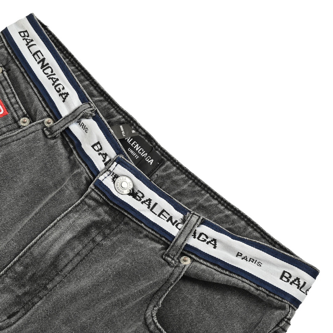 Balenciaga/巴黎世家 腰间字母织带牛仔裤 Balenciaga/巴黎世家 腰间字母织带牛仔裤