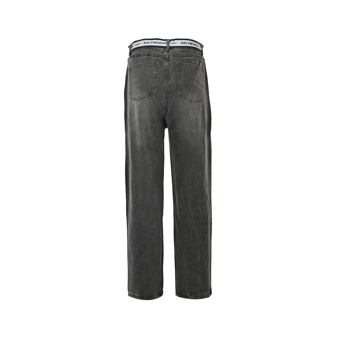 Balenciaga/巴黎世家 腰间字母织带牛仔裤 Balenciaga/巴黎世家 腰间字母织带牛仔裤