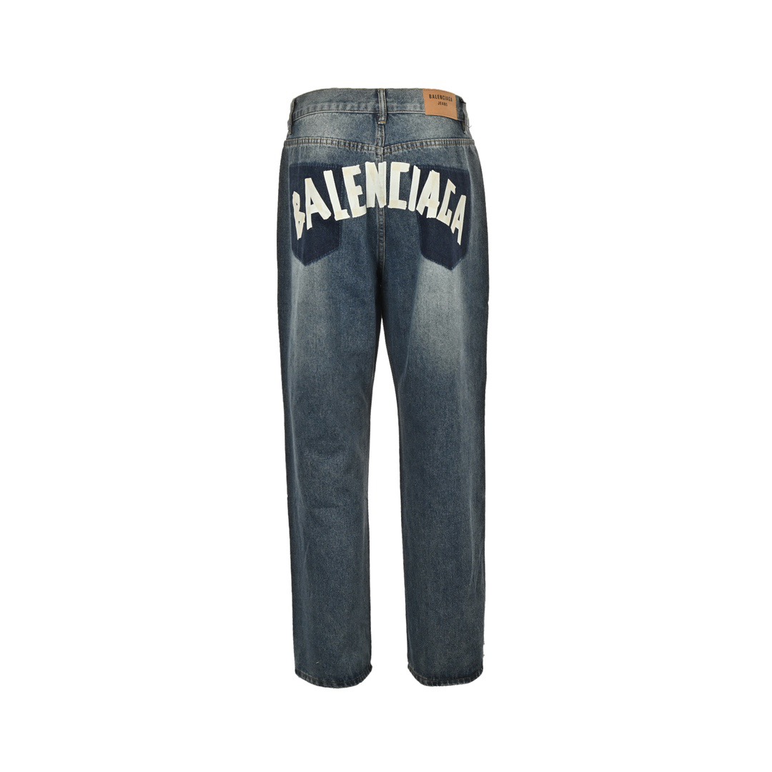 Balenciaga/巴黎世家 24Fw 胶带印花牛仔裤 Balenciaga/巴黎世家 24Fw 胶带印花牛仔裤