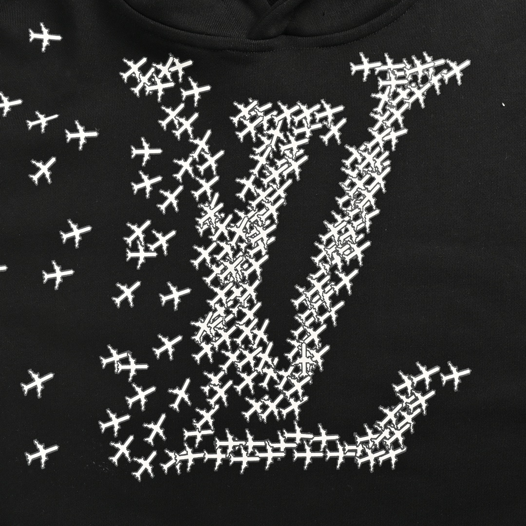 Louis Vuitton/路易威登 小飞机字母logo印花连帽卫衣 Louis Vuitton/路易威登 小飞机字母logo印花连帽卫衣