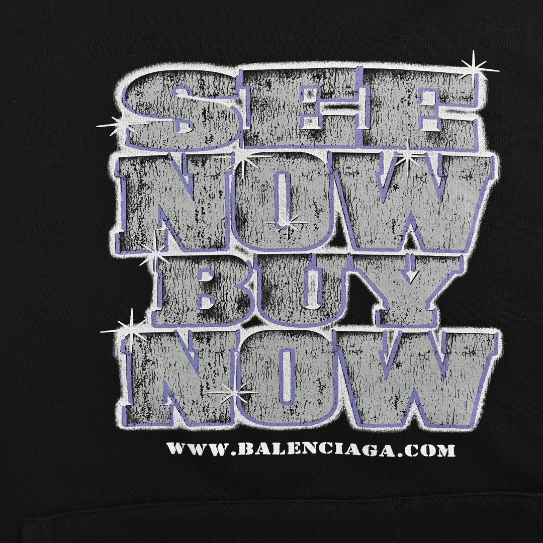 Balenciaga/巴黎世家 钻石字母印花连帽卫衣 Balenciaga/巴黎世家 钻石字母印花连帽卫衣