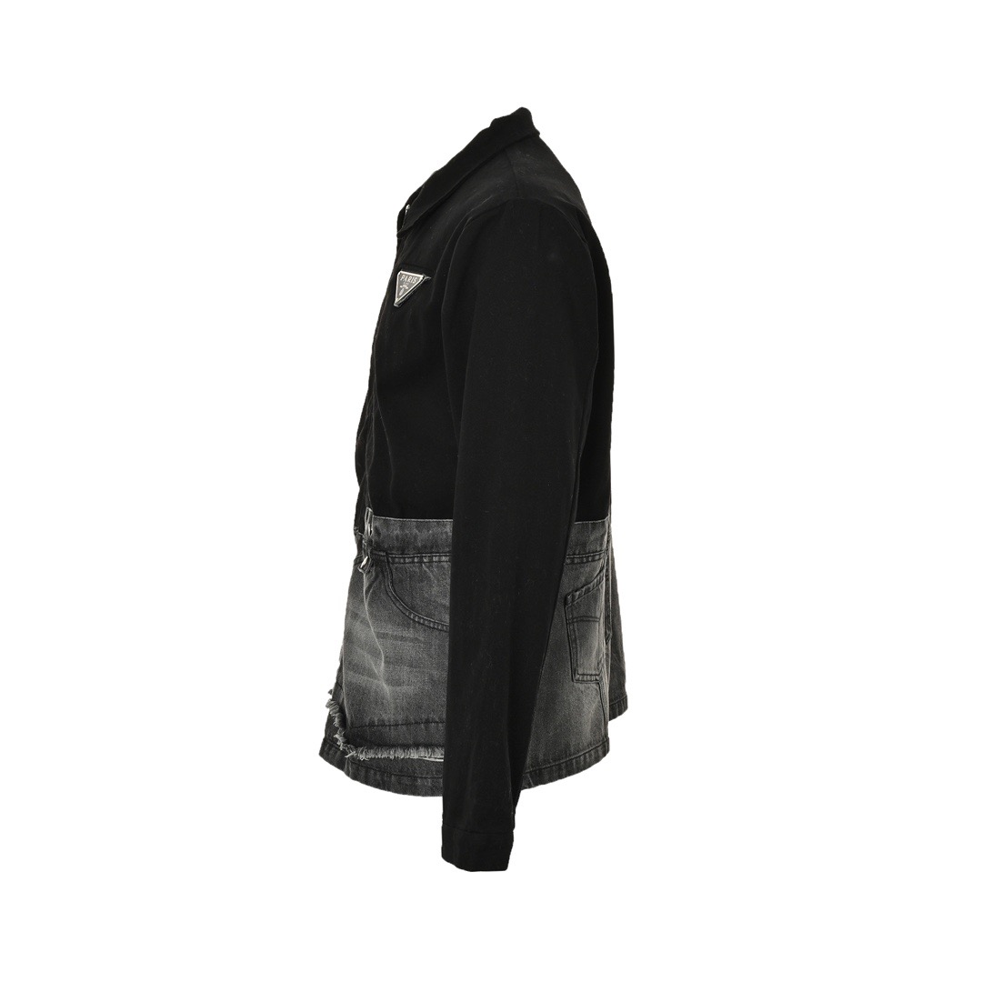 Prada/普拉达 水洗三角标牛仔外套 全衣采用定织重磅牛仔面料 Prada/普拉达 水洗三角标牛仔外套 全衣采用定织重磅牛仔面料