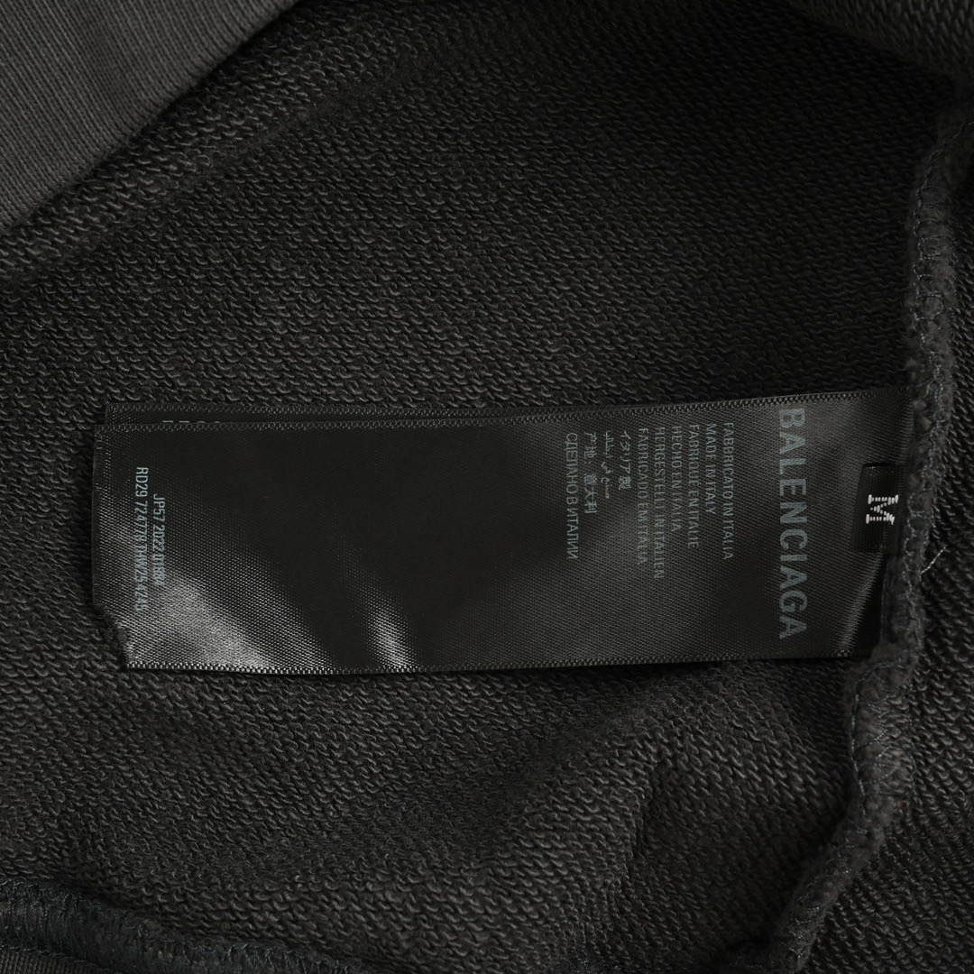Balenciaga/巴黎世家 网址字母刺绣圆领卫衣 BAL.COM HOODIE大廓形连帽卫衣