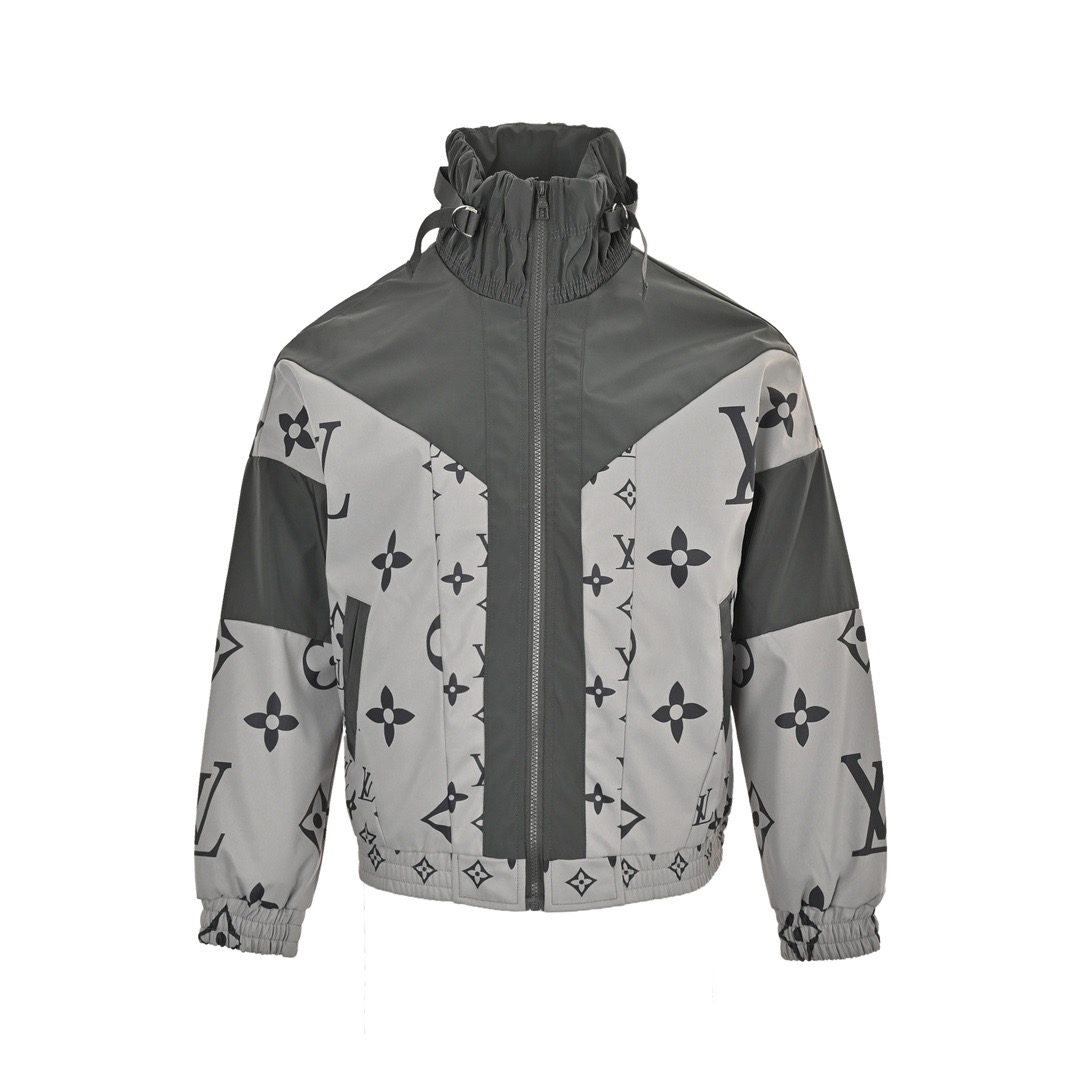 Louis Vuitton/路易威登 24Fw 拼接老花满印风衣外套 Louis Vuitton/路易威登 24Fw 拼接老花满印风衣外套