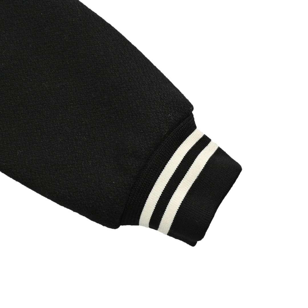 Saint Laurent/ 圣罗兰 YSL经典羊毛拼接羊皮棒球服-High Quatity Cheap Brand wholesale wholesaler seller Clothes Bags handbags Sneakers Top Fashion Clothing Shoes from China Factory Chinese suppliers best Quality Beautiful Price Saint Laurent/ 圣罗兰 YSL经典羊毛拼接羊皮棒球服