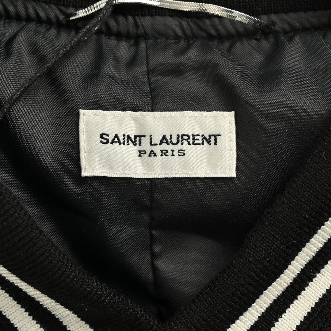 Saint Laurent/ 圣罗兰 YSL经典羊毛拼接羊皮棒球服-High Quatity Cheap Brand wholesale wholesaler seller Clothes Bags handbags Sneakers Top Fashion Clothing Shoes from China Factory Chinese suppliers best Quality Beautiful Price Saint Laurent/ 圣罗兰 YSL经典羊毛拼接羊皮棒球服