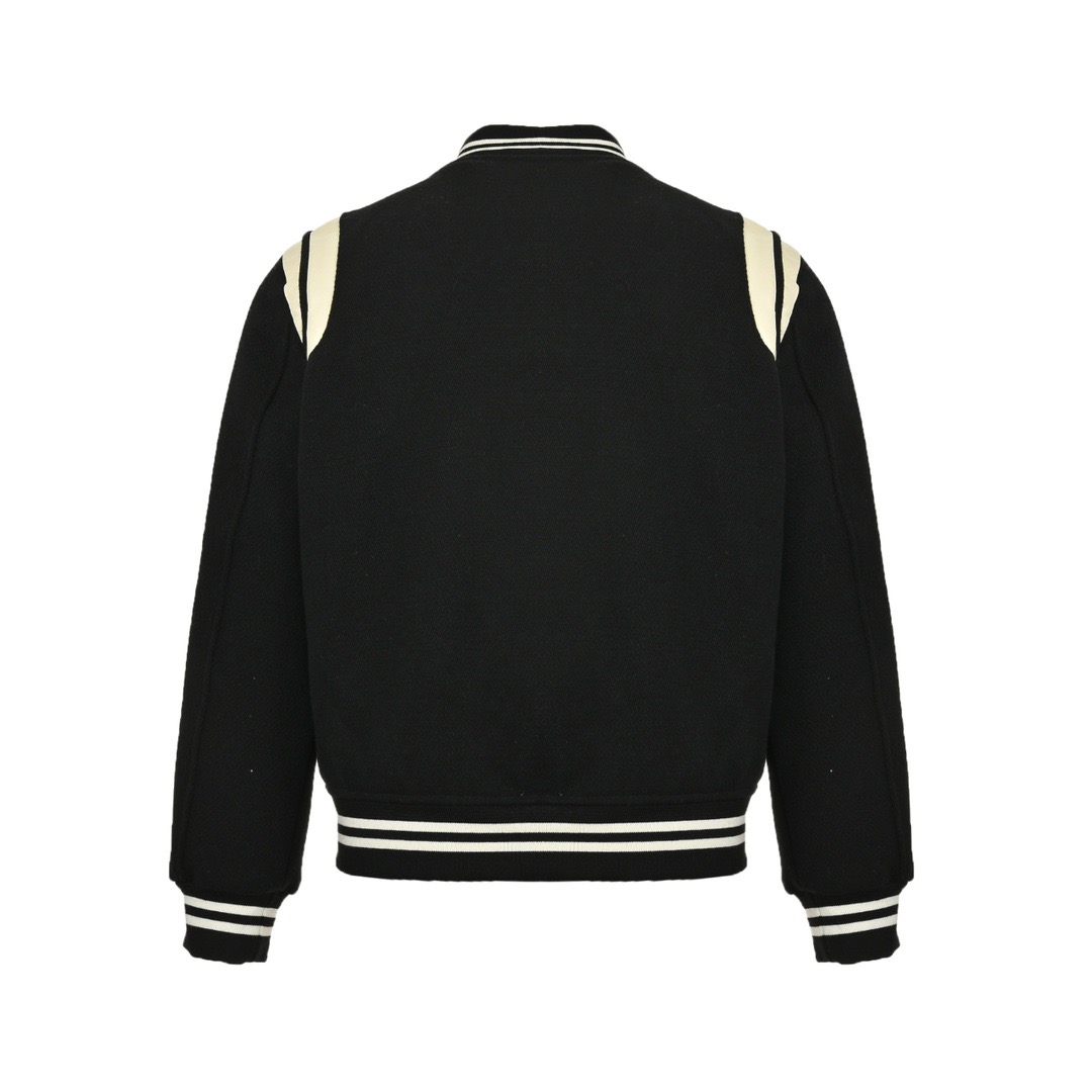 Saint Laurent/ 圣罗兰 YSL经典羊毛拼接羊皮棒球服-High Quatity Cheap Brand wholesale wholesaler seller Clothes Bags handbags Sneakers Top Fashion Clothing Shoes from China Factory Chinese suppliers best Quality Beautiful Price Saint Laurent/ 圣罗兰 YSL经典羊毛拼接羊皮棒球服