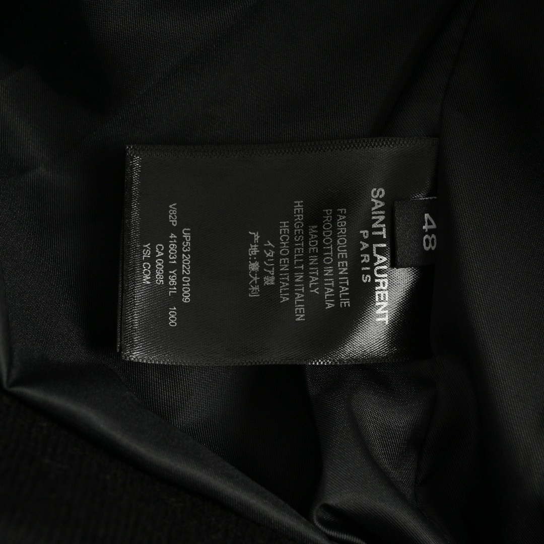 Saint Laurent/ 圣罗兰 YSL经典羊毛拼接羊皮棒球服-High Quatity Cheap Brand wholesale wholesaler seller Clothes Bags handbags Sneakers Top Fashion Clothing Shoes from China Factory Chinese suppliers best Quality Beautiful Price Saint Laurent/ 圣罗兰 YSL经典羊毛拼接羊皮棒球服