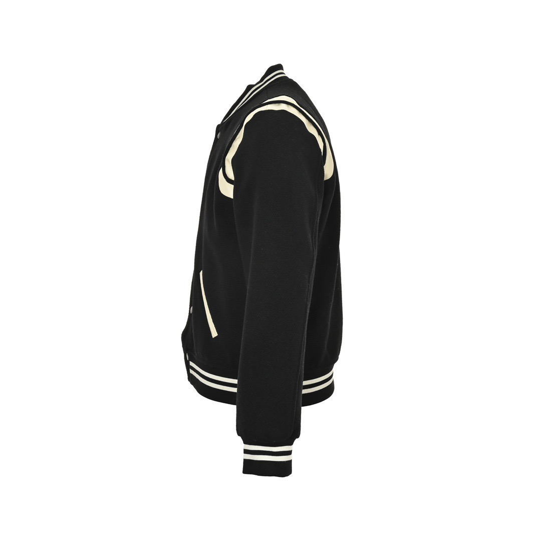 Saint Laurent/ 圣罗兰 YSL经典羊毛拼接羊皮棒球服-High Quatity Cheap Brand wholesale wholesaler seller Clothes Bags handbags Sneakers Top Fashion Clothing Shoes from China Factory Chinese suppliers best Quality Beautiful Price Saint Laurent/ 圣罗兰 YSL经典羊毛拼接羊皮棒球服